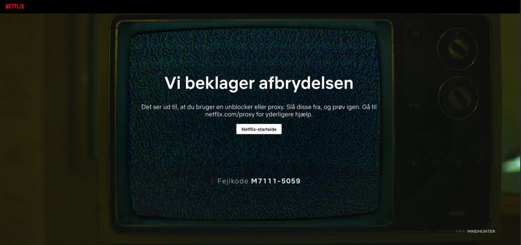 Netflix-fejlmeddelelse, når du bruger en VPN, der ikke fungerer