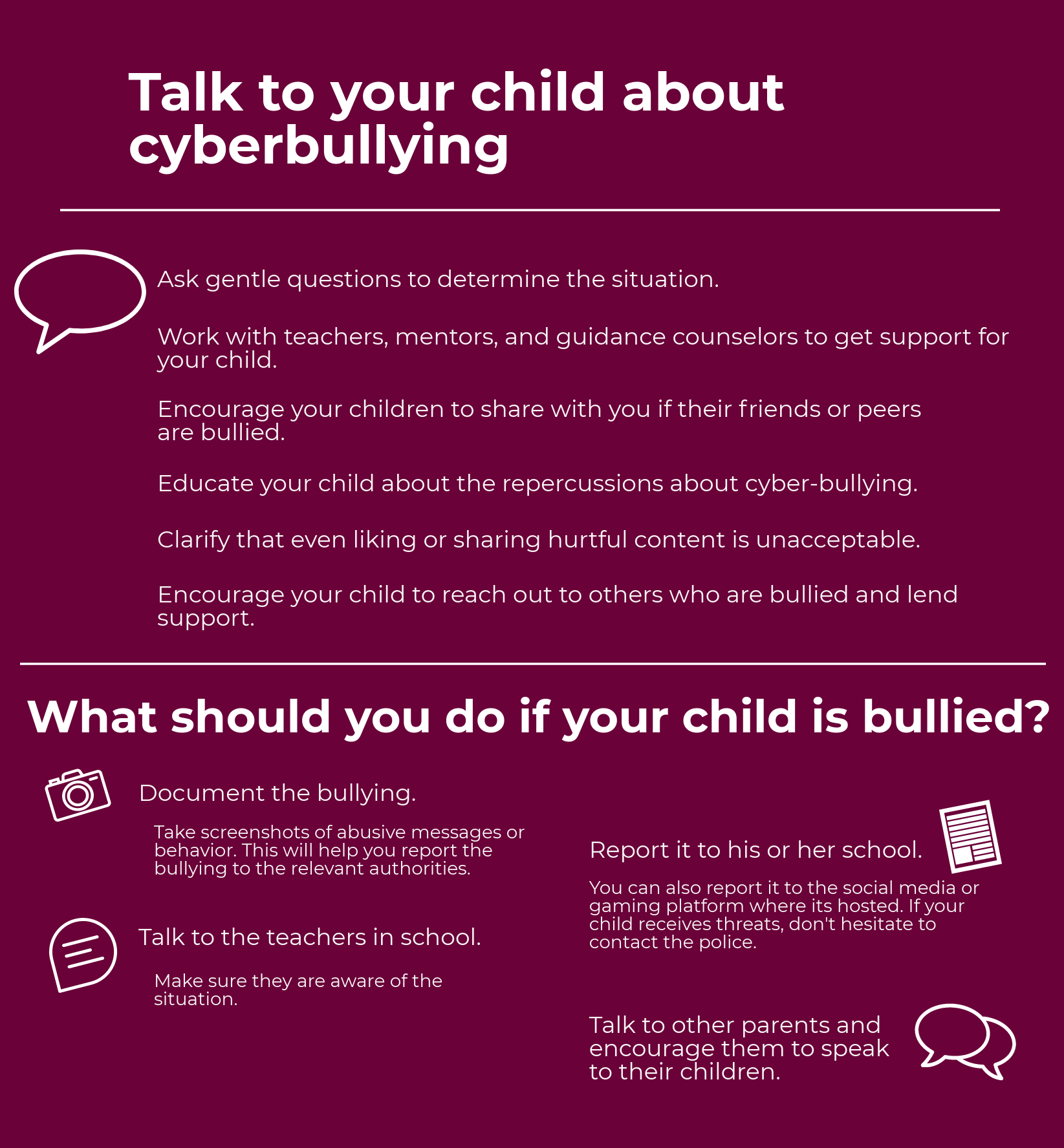 Cyberbullying infographic
